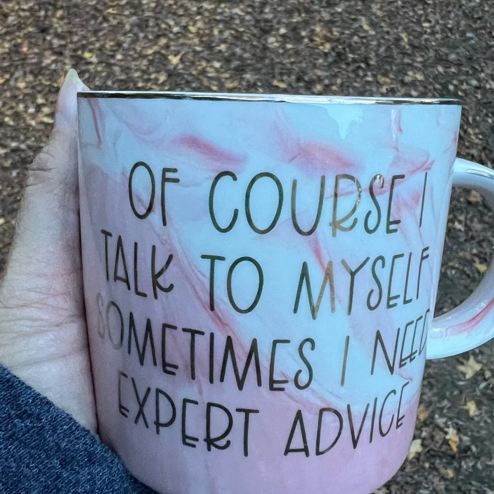 Of Course I Talk To Myself Sometimes I need Expert Advice Tie Dye Ceramic Mug - Picture 4 of 9